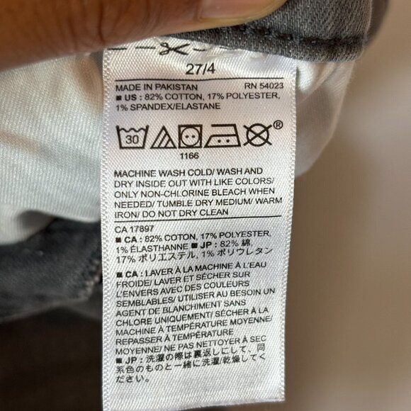Banana Republic Women's Grey Denim High Rise Skinny Jeans Size 27/4 - Picture 9 of 10